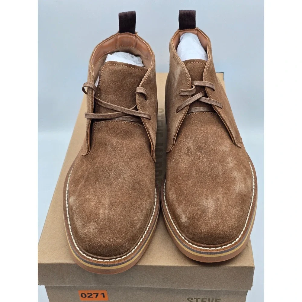 Steve Madden Palta Chukka Boots Mens 7 Tan Suede PALT01M1 -New